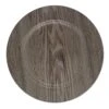 Richland Plain Charger Plate 13" Woodgrain Set Of 12