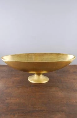 Large Gold Boat Bowl 17.5in