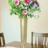 Tall Gold Trumpet Vase 23"