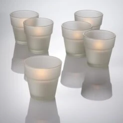 Eastland Flowerpot Votive Candle Holder Frosted Set Of 72