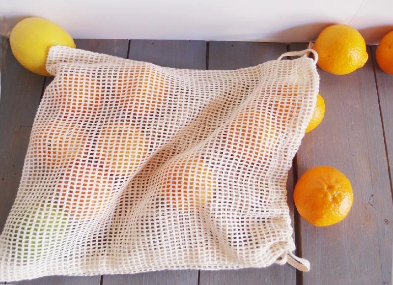 Richland Natural Cotton Net Bag 10" X 12" Pack Of 12 2 Richland Natural Cotton Net Bag 10" X 12" Pack Of 12 - Image 2