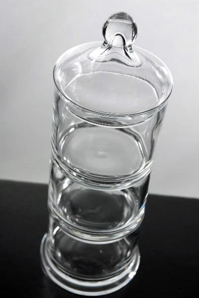 3 Tier Stacking Apothecary Jars 12.5 In. 2 3 Tier Stacking Apothecary Jars 12.5 In. - Image 2