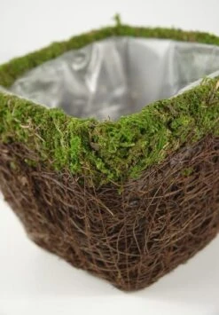 Wicker And Moss Square Pot 5in -Candle Glow Deals Store bevfabriccrafts 2154 308968223