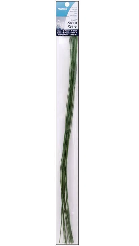 Floral Stem Wire Green Cloth Wrapped (240 Pieces) 24 Gauge 1 Floral Stem Wire Green Cloth Wrapped (240 Pieces) 24 Gauge