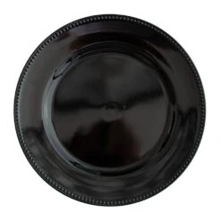 Richland Beaded Charger Plate 13" Black Set Of 24