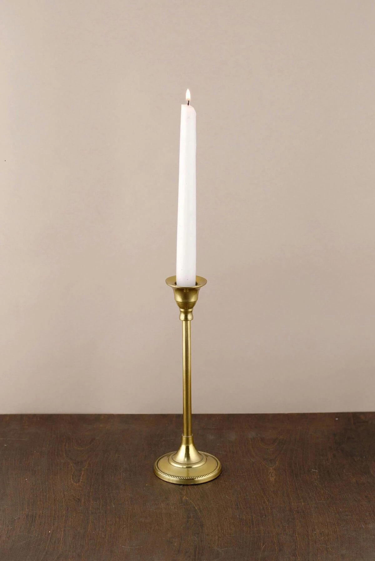 Taper Candlestick Gold 9in 1 Taper Candlestick Gold 9in