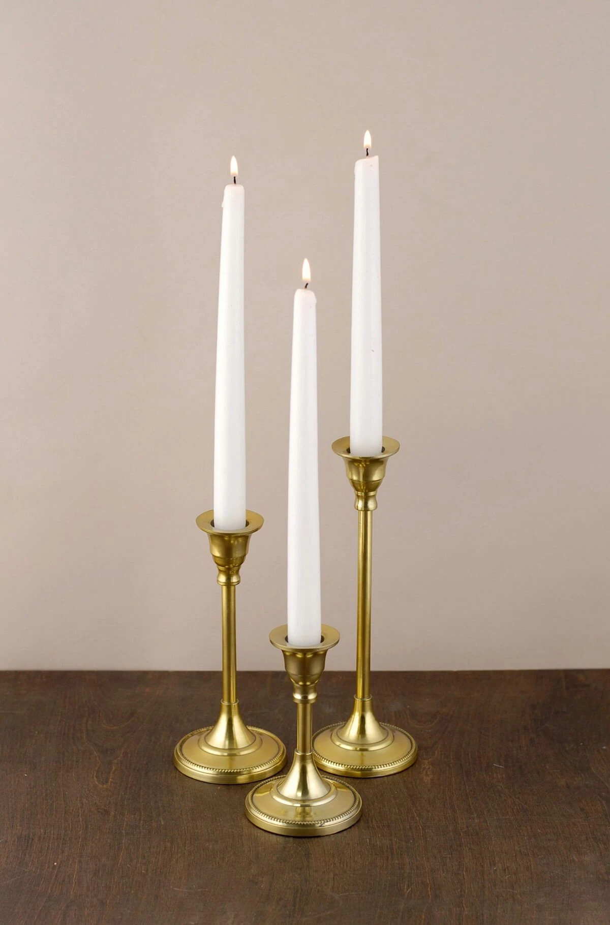 Taper Candlestick Gold 9in 4 Taper Candlestick Gold 9in - Image 4