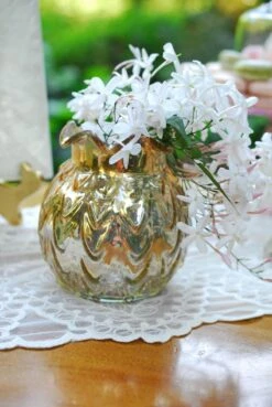 Gold Carraway Vase 5" X 5.25" -Candle Glow Deals Store carraway vase tp 1