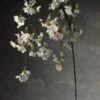 Hanging Cherry Blossom Branch White Silk Artificial 58"