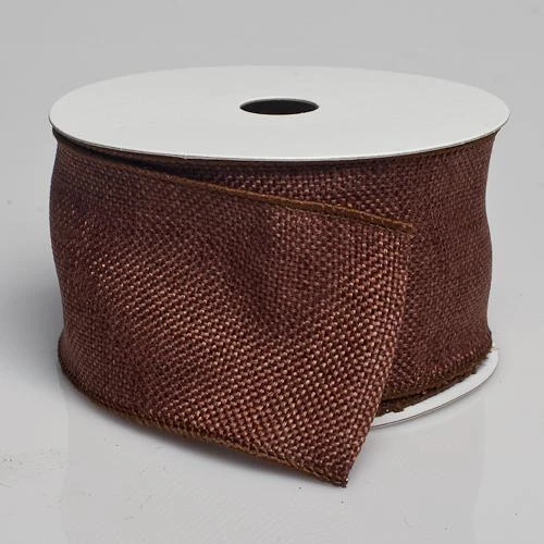 Richland Burlap Ribbon With Wire Copper Brown 2.5" X 10 Yards 1 Richland Burlap Ribbon With Wire Copper Brown 2.5" X 10 Yards