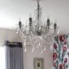 Crystal Chandelier White 23in