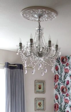 Crystal Chandelier White 23in