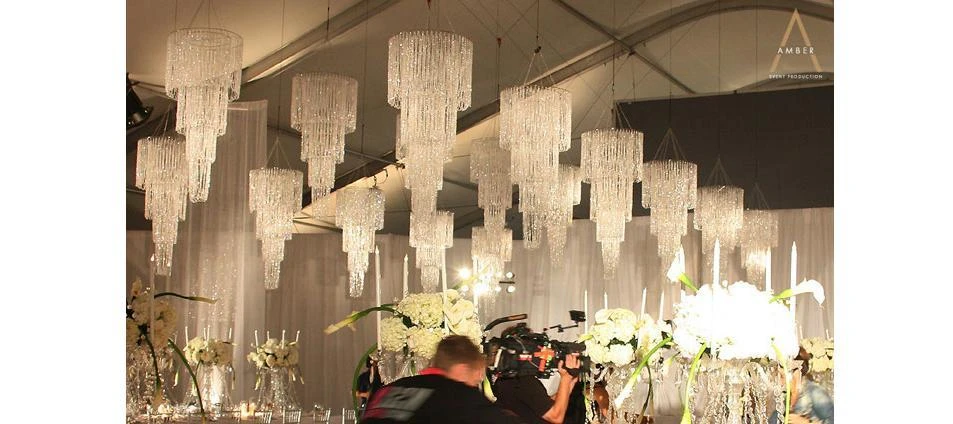 Four Tier Crystal Chandelier 77" 2 Four Tier Crystal Chandelier 77" - Image 2