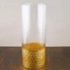 Gold Honeycomb Cylinder Vase 4"x10"