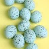 Dozen Ceramic Turquoise Eggs In Box