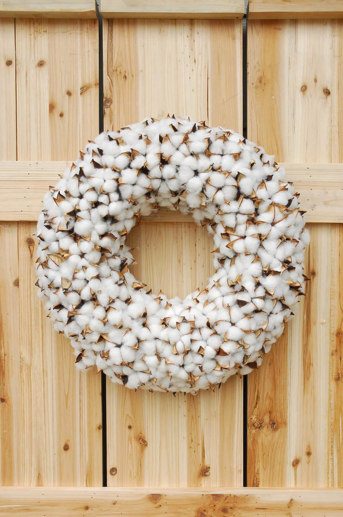 Faux Cotton Wreath 18.5in 2 Faux Cotton Wreath 18.5in - Image 2