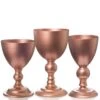 Richland Copper Finish Goblet Compote 9.25", 12", 14.5" - Set Of 3