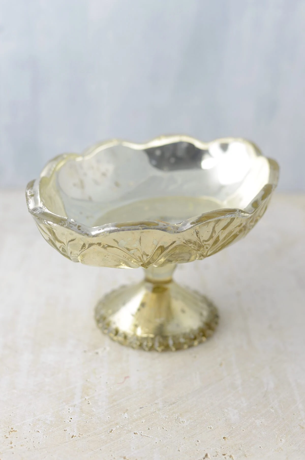 Carraway Pedestal Dish 4.25" Gold 2 Carraway Pedestal Dish 4.25" Gold - Image 2