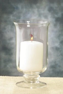 8in Hurricane Vase & Candle Holder -Candle Glow Deals Store hurricane candle holder 8 1