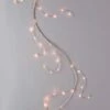 Lighted Garland 6FT 60 LED Lights, Battery Operated Silver Wrapped