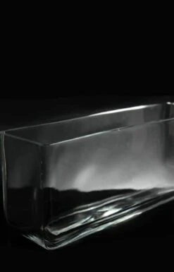 Long Glass Rectangle Vase 11.5" X 3.5" 6 Long Glass Rectangle Vase 11.5" X 3.5" -Candle Glow Deals Store long rectangle vase 5