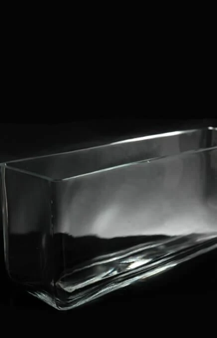 Long Glass Rectangle Vase 11.5" X 3.5" 3 Long Glass Rectangle Vase 11.5" X 3.5" - Image 3