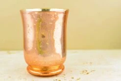 Blush Rose Gold Mercury Glass Hurricane Vase & Candle Holder 6" 7 Blush Rose Gold Mercury Glass Hurricane Vase & Candle Holder 6" -Candle Glow Deals Store mercury glass hurricane vase rose gold 2
