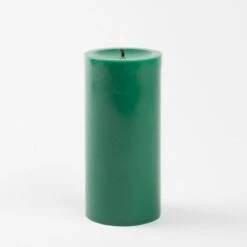 Richland Pillar Candles 3"x6" Dark Green Set Of 12