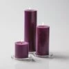 Richland Pillar Candles 3"x3", 3"x6" & 3"x9" Purple Set Of 12