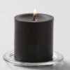 Richland Pillar Candles 3"x3" Black Set Of 48