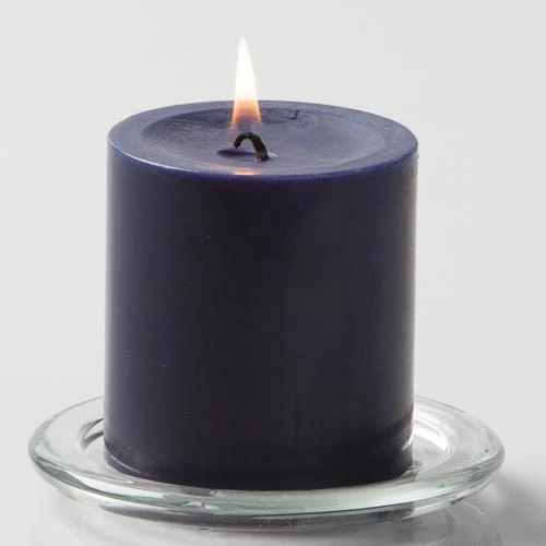 Richland Pillar Candles 3"x3" Navy Blue Set Of 12 1 Richland Pillar Candles 3"x3" Navy Blue Set Of 12