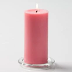Richland Pillar Candles 3"x6" Pink Set Of 6