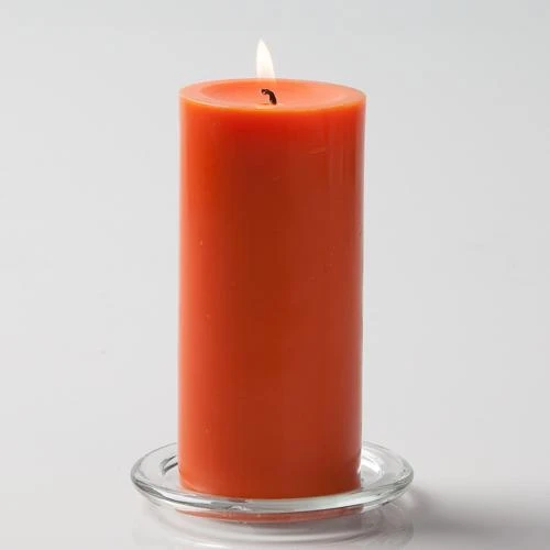 Richland Pillar Candles 3"x6" Orange Set Of 6 1 Richland Pillar Candles 3"x6" Orange Set Of 6