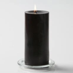 Richland Pillar Candles 3"x6" Black Set Of 12