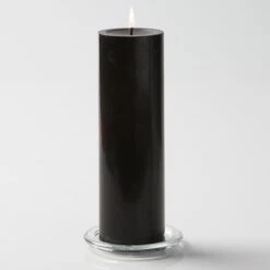 Richland Pillar Candles 3"x9" Black Set Of 24