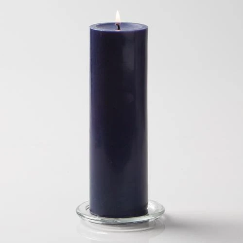 Richland Pillar Candles 3"x9" Navy Blue Set Of 6 1 Richland Pillar Candles 3"x9" Navy Blue Set Of 6