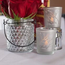 Eastland Hanging Mercury Patterned Holder 3.5" Set Of 12 -Candle Glow Deals Store mg 2227 2