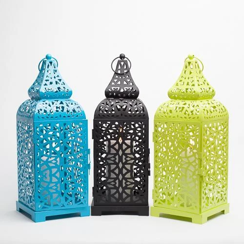 Richland Lime Moroccan Temple Metal Lantern 5 Richland Lime Moroccan Temple Metal Lantern - Image 5