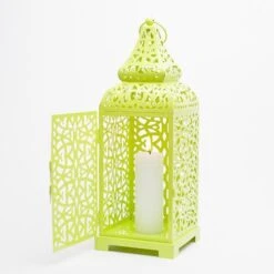 Richland Lime Moroccan Temple Metal Lantern
