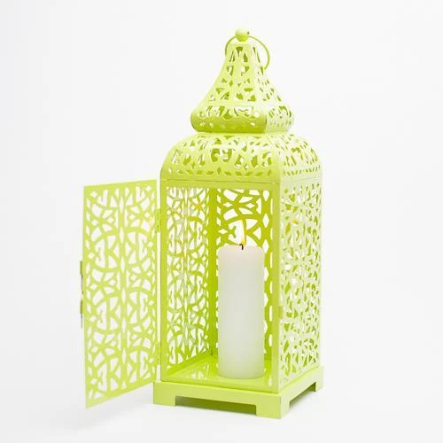 Richland Lime Moroccan Temple Metal Lantern 1 Richland Lime Moroccan Temple Metal Lantern