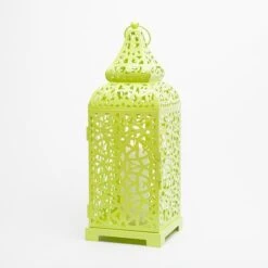 Richland Lime Moroccan Temple Metal Lantern 8 Richland Lime Moroccan Temple Metal Lantern -Candle Glow Deals Store mg 4853