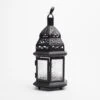 Richland Hanging Moroccan Metal Lantern With Clear Embossed Glass