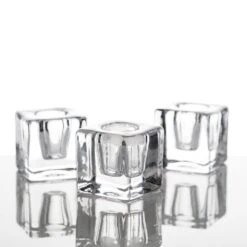 Richland Square Glass Taper Candle Holder 1.6" Set Of 6