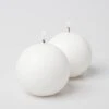 Richland Sphere Candle 3" White Set Of 24