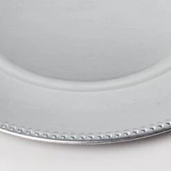 Richland Beaded Charger Plate 13" Silver Set Of 12 -Candle Glow Deals Store mg 9894 1 1