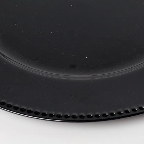 Richland Beaded Charger Plate 13" Black Set Of 12 3 Richland Beaded Charger Plate 13" Black Set Of 12 - Image 3