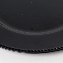 Richland Beaded Charger Plate 13" Black Set Of 24 -Candle Glow Deals Store mg 9895 1 1