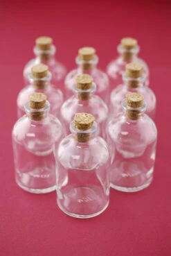 Mini Glass Bottles With Cork 30ml 3in (Pack Of 10)