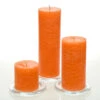 Richland Rustic Pillar Candle 3" X "3, 3" X 6" & 3"x 9" Orange Set Of 3
