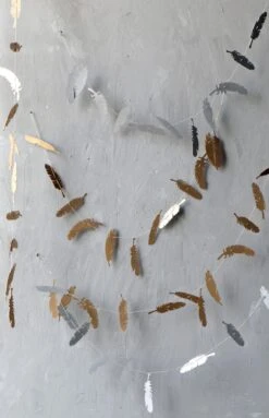 Metallic Feather Party Garlands 6ft (Set Of 6)